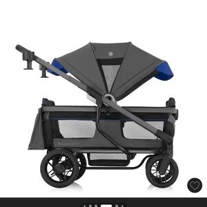 Gray and Blue Kids Wagon